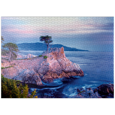 puzzleplate Lonely Cypress, Monterey cypress tree on Pacific coast near Carmel 1000 Jigsaw Puzzle