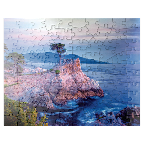 puzzleplate Lonely Cypress, Monterey cypress tree on Pacific coast near Carmel 100 Jigsaw Puzzle