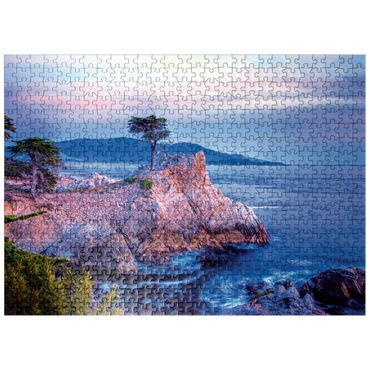puzzleplate Lonely Cypress, Monterey cypress tree on Pacific coast near Carmel 500 Jigsaw Puzzle