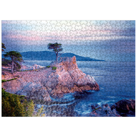 puzzleplate Lonely Cypress, Monterey cypress tree on Pacific coast near Carmel 500 Jigsaw Puzzle
