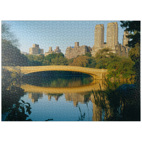 puzzleplate Lake in Central Park, Uptown Manhattan, New York City, New York, USA 1000 Jigsaw Puzzle