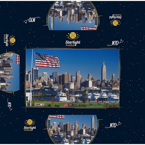 View over the Hudson to Manhattan, New York City, New York, USA 100 Jigsaw Puzzle box 3D Modell