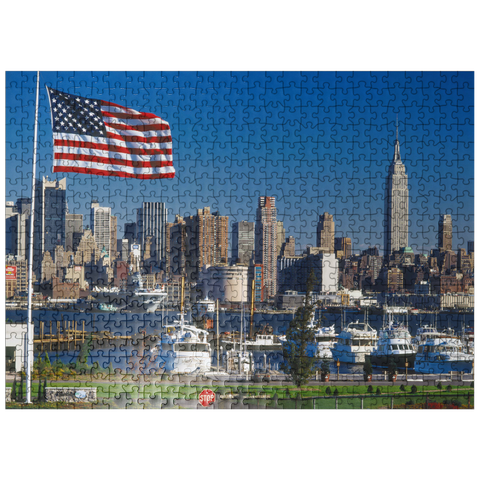 puzzleplate View over the Hudson to Manhattan, New York City, New York, USA 500 Jigsaw Puzzle