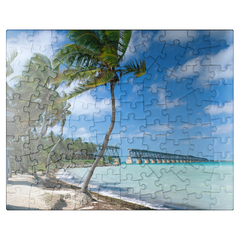 puzzleplate Flagler's Railroad Bridge, Bahia Honda Key, Florida Keys, Florida, USA 100 Jigsaw Puzzle