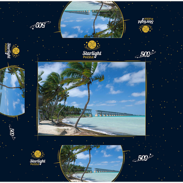 Flagler's Railroad Bridge, Bahia Honda Key, Florida Keys, Florida, USA 500 Jigsaw Puzzle box 3D Modell