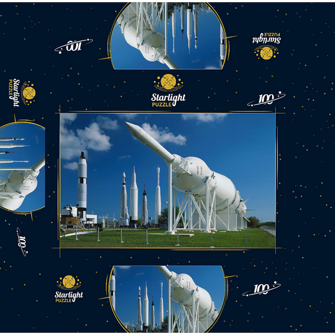 Rocket Park, Kennedy Space Center, Cape Caneveral, Florida, USA 100 Jigsaw Puzzle box 3D Modell