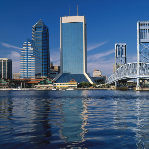 St. John's River and skyline of Jacksonville, Florida, USA 1000 Jigsaw Puzzle 3D Modell