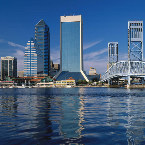 St. John's River and skyline of Jacksonville, Florida, USA 100 Jigsaw Puzzle 3D Modell