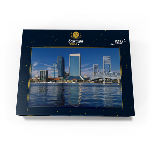 St. John's River and skyline of Jacksonville, Florida, USA 500 Jigsaw Puzzle box view1
