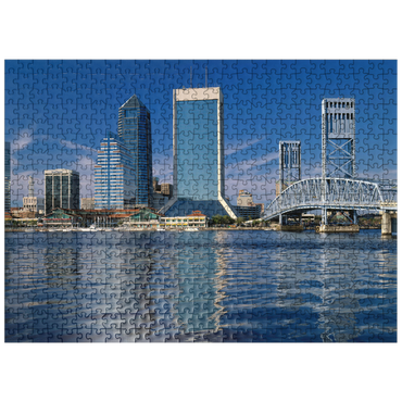 puzzleplate St. John's River and skyline of Jacksonville, Florida, USA 500 Jigsaw Puzzle