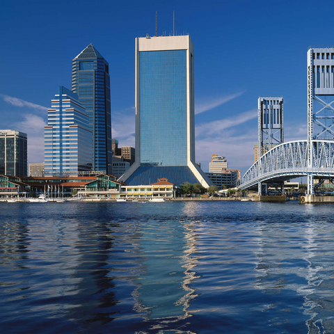 St. John's River and skyline of Jacksonville, Florida, USA 500 Jigsaw Puzzle 3D Modell