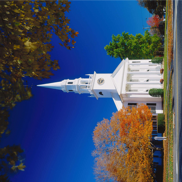 Church with maple tree in Litchfield, Connecticut, USA 1000 Jigsaw Puzzle 3D Modell