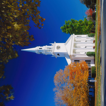 Church with maple tree in Litchfield, Connecticut, USA 500 Jigsaw Puzzle 3D Modell