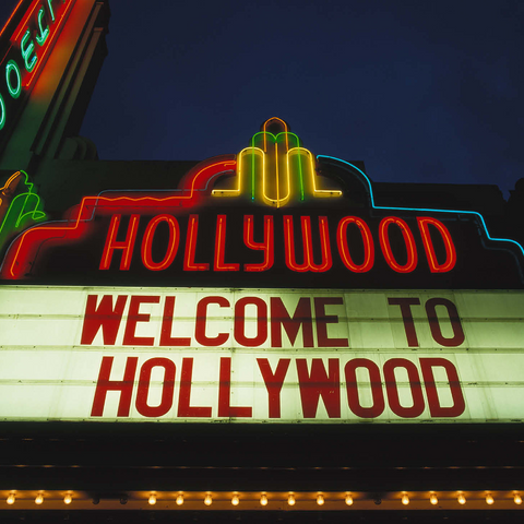 Neon sign in Hollywood, Los Angeles, California, USA 1000 Jigsaw Puzzle 3D Modell