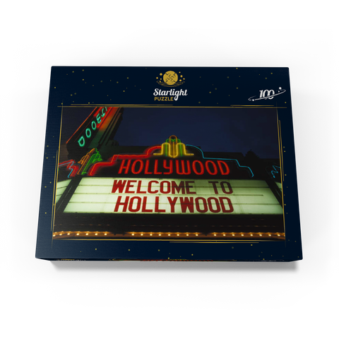 Neon sign in Hollywood, Los Angeles, California, USA 100 Jigsaw Puzzle box view1