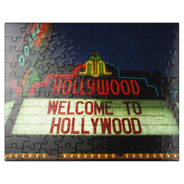 puzzleplate Neon sign in Hollywood, Los Angeles, California, USA 100 Jigsaw Puzzle