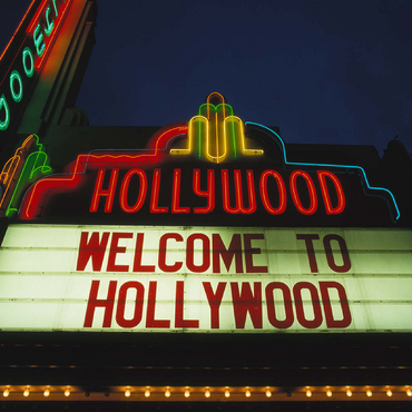 Neon sign in Hollywood, Los Angeles, California, USA 100 Jigsaw Puzzle 3D Modell