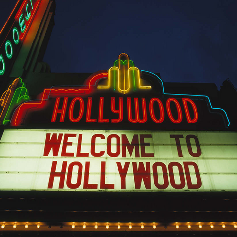 Neon sign in Hollywood, Los Angeles, California, USA 100 Jigsaw Puzzle 3D Modell