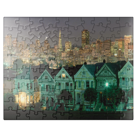 puzzleplate Alamo Square in San Francisco, California, USA 100 Jigsaw Puzzle