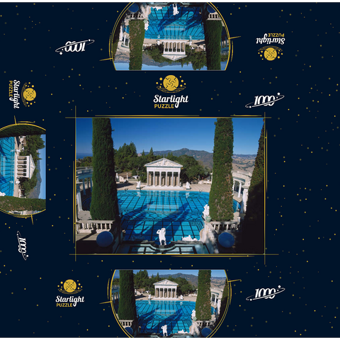 Neptune Pool from Hearst Castle, California, USA 1000 Jigsaw Puzzle box 3D Modell