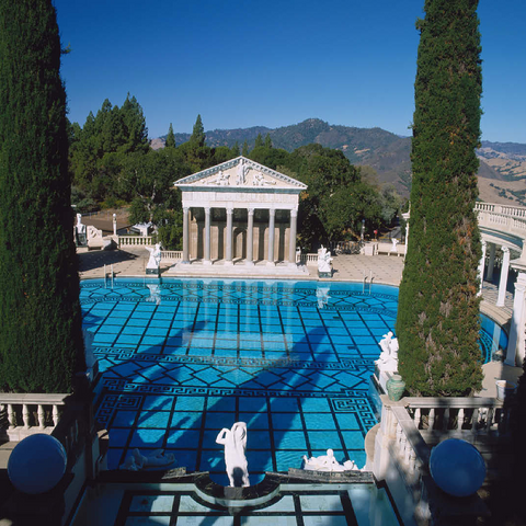Neptune Pool from Hearst Castle, California, USA 100 Jigsaw Puzzle 3D Modell
