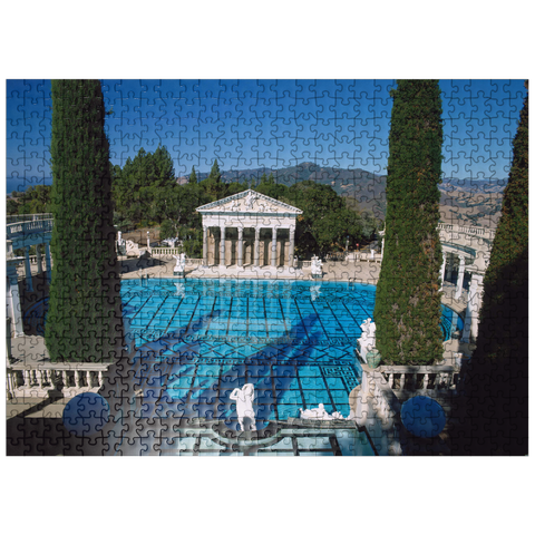 puzzleplate Neptune Pool from Hearst Castle, California, USA 500 Jigsaw Puzzle