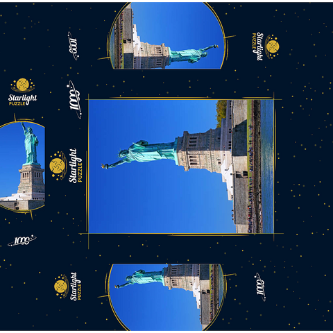 Statue of Liberty, Liberty Island, New York City, New York, USA 1000 Jigsaw Puzzle box 3D Modell