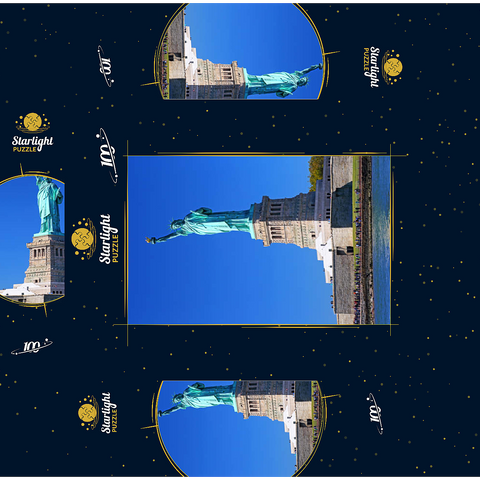Statue of Liberty, Liberty Island, New York City, New York, USA 100 Jigsaw Puzzle box 3D Modell