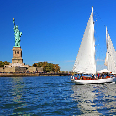 Sailboat with the Statue of Liberty, Liberty Island, New York City, New York, USA 100 Jigsaw Puzzle 3D Modell