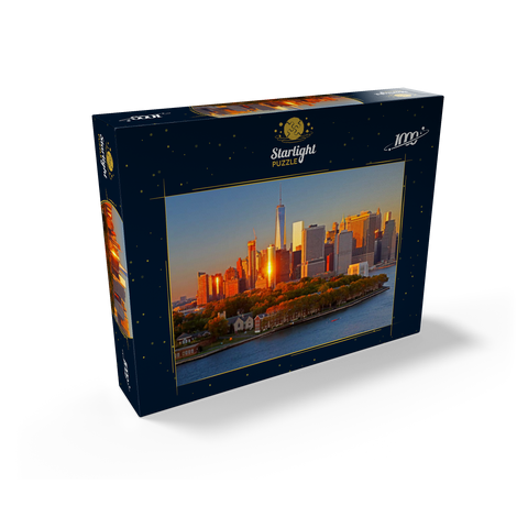 Governors Island with One World Trade Center and Manhattan skyline, New York City, New York, USA 1000 Jigsaw Puzzle box view1