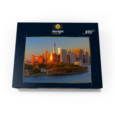 Governors Island with One World Trade Center and Manhattan skyline, New York City, New York, USA 1000 Jigsaw Puzzle box view1