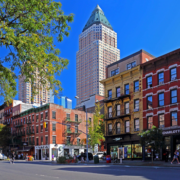 Ninth Avenue with typical houses with fire escapes in Midtown Manhattan, New York City, New York, USA 1000 Jigsaw Puzzle 3D Modell