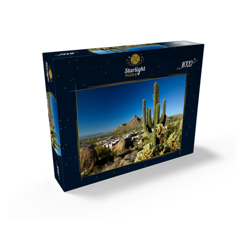 Four Seasons Hotel complex with Pinnacle Peak, Scottsdale, Arizona, USA 1000 Jigsaw Puzzle box view1