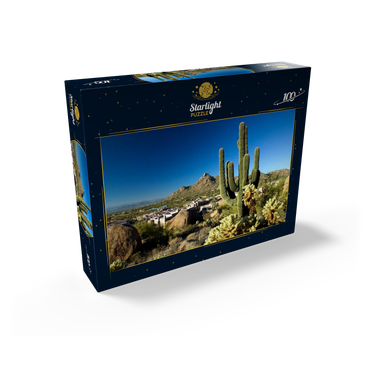 Four Seasons Hotel complex with Pinnacle Peak, Scottsdale, Arizona, USA 100 Jigsaw Puzzle box view1