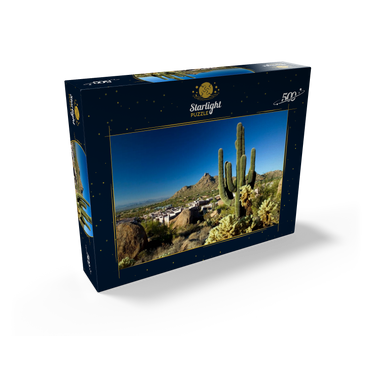 Four Seasons Hotel complex with Pinnacle Peak, Scottsdale, Arizona, USA 500 Jigsaw Puzzle box view1