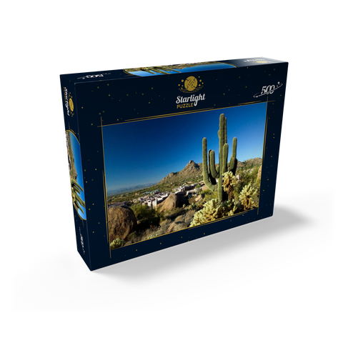Four Seasons Hotel complex with Pinnacle Peak, Scottsdale, Arizona, USA 500 Jigsaw Puzzle box view1