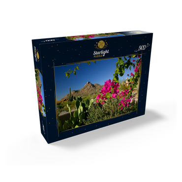 Bougainvillea with Pinnacle Peak, Scottsdale, Arizona, USA 500 Jigsaw Puzzle box view1