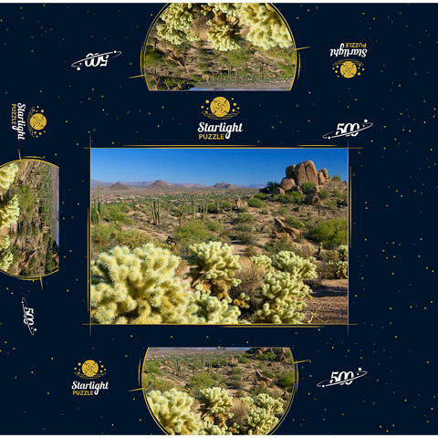 View from Pinnacle Peak, Scottsdale, Arizona, USA 500 Jigsaw Puzzle box 3D Modell