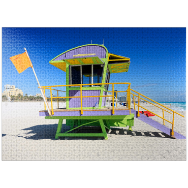puzzleplate Lifeguard station in South Beach in Miami Beach, Florida, USA 1000 Jigsaw Puzzle
