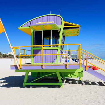 Lifeguard station in South Beach in Miami Beach, Florida, USA 1000 Jigsaw Puzzle 3D Modell