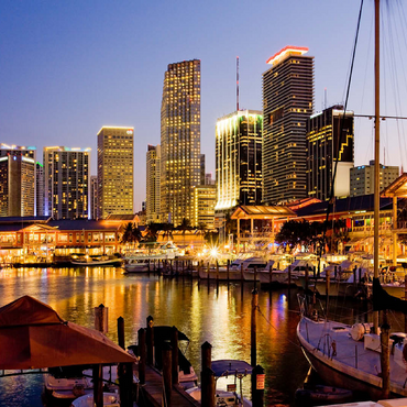 Marina at Bayside Marketplace in Downtown Miami, Florida, USA 100 Jigsaw Puzzle 3D Modell