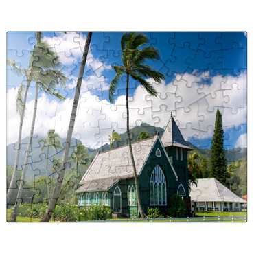 puzzleplate Waioli Huiia Church, Hanalei, Kauai Island, Hawaii, USA 100 Jigsaw Puzzle