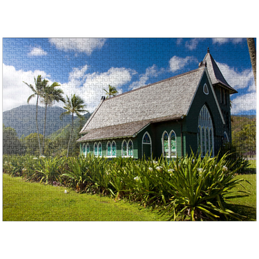 puzzleplate Waioli Huiia Church, Hanalei, Kauai Island, Hawaii, USA 1000 Jigsaw Puzzle