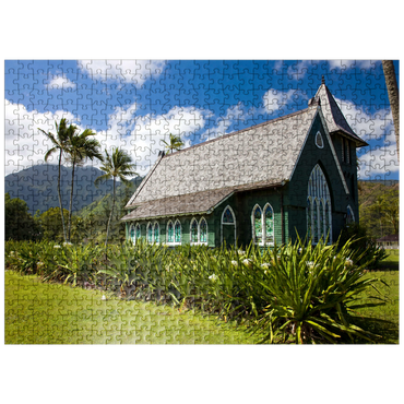 puzzleplate Waioli Huiia Church, Hanalei, Kauai Island, Hawaii, USA 500 Jigsaw Puzzle