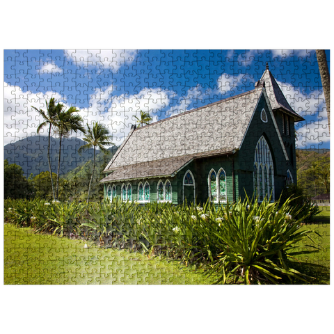 puzzleplate Waioli Huiia Church, Hanalei, Kauai Island, Hawaii, USA 500 Jigsaw Puzzle