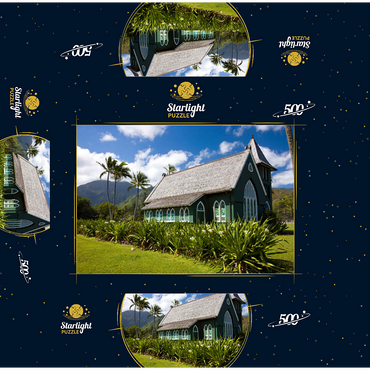 Waioli Huiia Church, Hanalei, Kauai Island, Hawaii, USA 500 Jigsaw Puzzle box 3D Modell