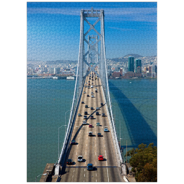 puzzleplate Bay Bridge with skyline, San Francisco, California, USA 1000 Jigsaw Puzzle