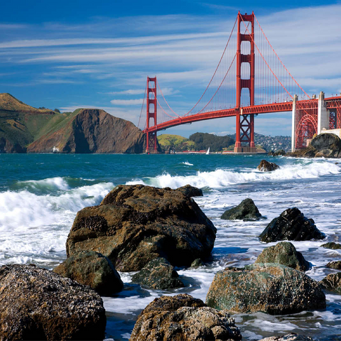 San Francisco Bay and Golden Gate Bridge, San Francisco, California, USA 100 Jigsaw Puzzle 3D Modell