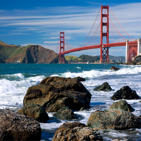 San Francisco Bay and Golden Gate Bridge, San Francisco, California, USA 500 Jigsaw Puzzle 3D Modell