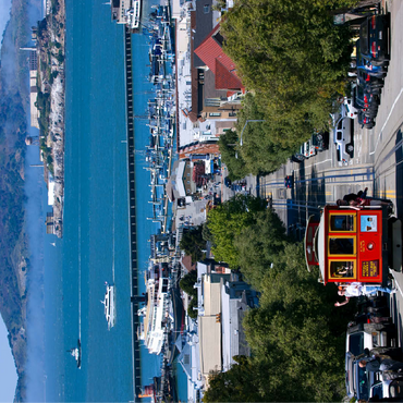 Cable Car with Fisherman's Wharf and Alcatraz Island, San Francisco, California, USA 100 Jigsaw Puzzle 3D Modell